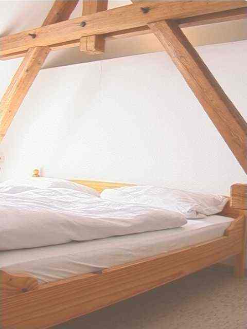 Schlaftzimmer im Obergeschoss Ferienhaus Grüntal