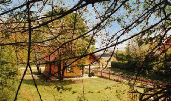 Blick aus Westen auf das Ferienhaus im Schwarzwald in Grüntal bei Freudenstadt