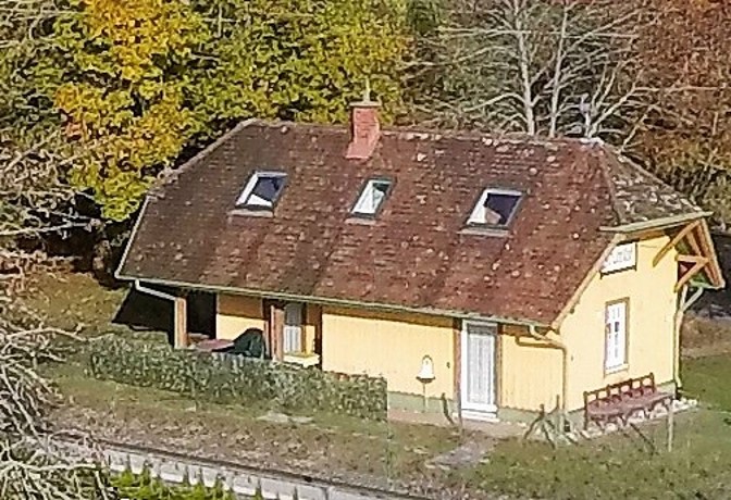 Luftbild Ferienhaus Grüntal alter Bahnhof